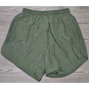 USMC Marine Corps Issued Green Soffe PT Nylon Silkies Running Shorts Adult M